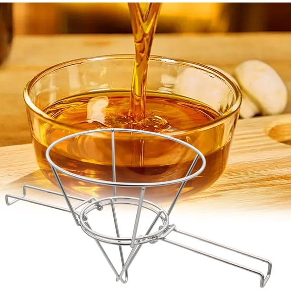Maple Syrup Cone Filter Holder,Maple Syrup Cone Filter Stand - Stainless Steel Strainer Rack with Folding Arms for Restaurant Hotel Kitchen Cooking