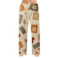 thumbnail image 2 of Trgacdwlo Women's Halloween Fleece Pajama Pants Funny Pumpkin Graphic Pajama Pants Fuzzy Spooky Season Fall Winter Warm Womens Sleep Pants, 2 of 6