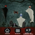 thumbnail image 6 of Zimtown 8pcs Halloween Animatronic Ghost Set Halloween Outdoor Hanging Decoration w/ Ghosts,Tombstone,Spider,Spider Web, 6 of 9