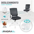 thumbnail image 2 of Silla De Oficina Ergonómica Silla De Escritorio Giratoria Gris, 2 of 12