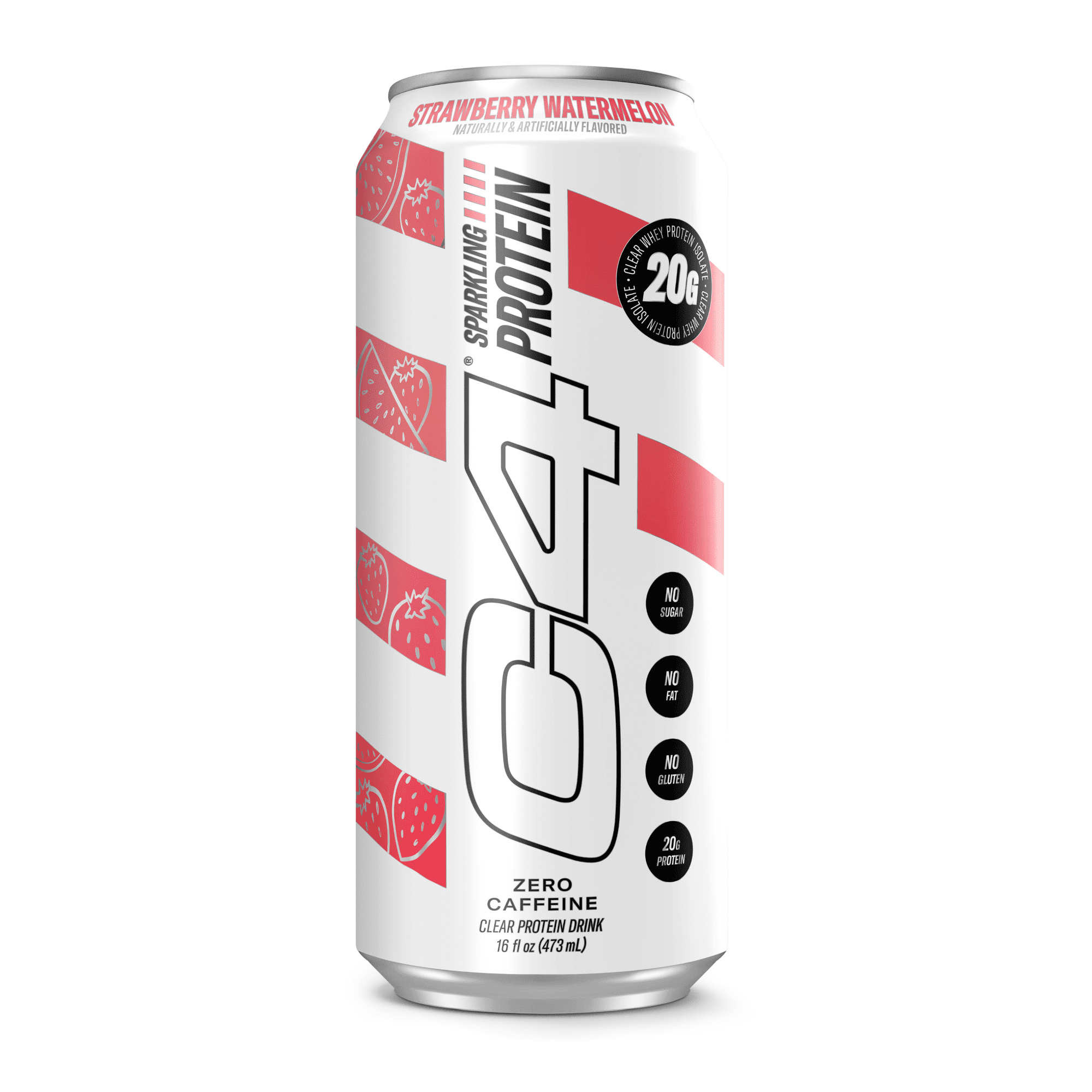 C4 Clear Protein Soda Strawberry Watermelon, Ready to Drink, 16 fl oz