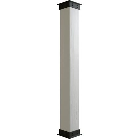 

Ekena Millwork 12 W x 14 H Rough Cedar Endurathane Faux Wood Non-Tapered Square Column Wrap w/ Faux Iron Capital & Base