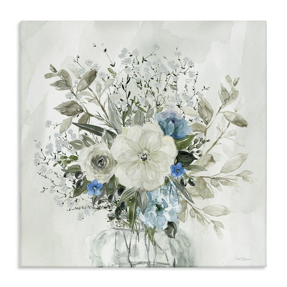 Stupell Industries Bundle of Country Florals Plants & Flowers Painting Wrapped Canvas Art Print Wall Art, 17 x 17