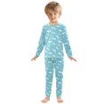 thumbnail image 3 of Dailycode Cotton Pajama Set Snug Fit Long Sleeve Top and Pants for 18M-8Y Cartoon Cute Dolphins, 3 of 7
