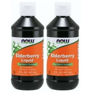 NOW Supplements, Elderberry Liquid 500 mg, 10:1 Concentrate, Free Radical Scavenger*, 8-Ounce - 2 Packs