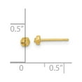 thumbnail image 5 of Auriga Fine Jewelry 14K Yellow Gold Rose Stud Earrings for Women(L- 3mm, W- 3mm), 5 of 5