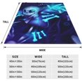 thumbnail image 4 of Un-der_Tale Sans Blanket Soft Warm Flannel Throw Blanket for Bed Sofa Couch Bedroom Living Room Dorm All Season 60"x50", 4 of 6