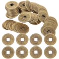 thumbnail image 1 of 100Pcs 2.4cm Retro Chinese Feng Shui Coins Ching Divination Coins Luck Success Prosperity Coins for Home (Random Style), 1 of 3