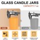 thumbnail image 4 of Frascos para velas SHOWIN, vidrio grueso, 210 ml con tapas de madera, 16 unidades, 4 of 7