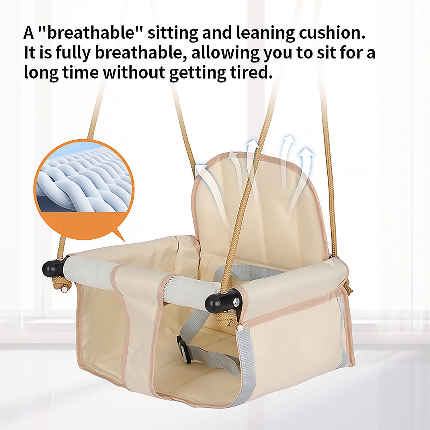 LINXUXIE Toddler Swing,Heavy Duty Rope Anti-Slip Swing Seat Suitable for Indoor & Outdoor, Birthday Gifts for 1-3 3-5 5-8 Year Old