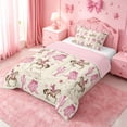thumbnail image 2 of meiyoeat Retro Western Cowgirl Twin Comforter Sets For Kids, Pink Vintage Cowboy Boots Bedding Set For Girls,Pink Reversible,2pcs, 2 of 7