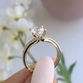 thumbnail image 3 of Forever Jewels 2Ct Round Cut Moissanite Women Engagement Ring 14K Yellow Gold Plated, 3 of 5