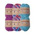 thumbnail image 3 of 6 Pieces T Shirt Yarn Bag Making Material Crocheting Hand Knitting Hand Knit Tubular Yarn Weaving Thread Yarn for Macrame Hats Scarf Cushion Style C, 3 of 9