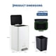 thumbnail image 4 of Yeshouse Cubo de basura de baño con tapa y cubo interior extraíble, cubo de basura pequeño de acero inoxidable de 15 litros con pedal, cubo de basura de metal para tocador, dormitorio, oficina, 4 of 8