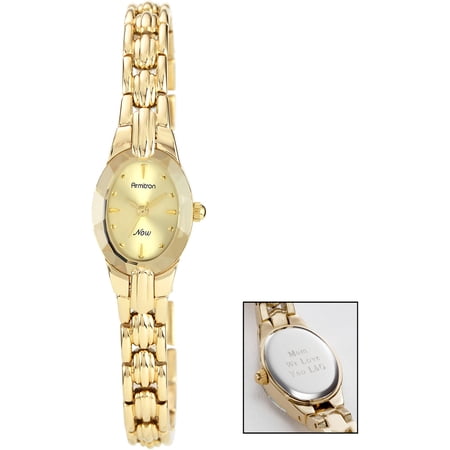Personalized Planet Armitron Women's Showcase Gold-tone Metal Dress Watch Bracelet