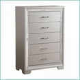 thumbnail image 4 of Chest | Classic Glam Silver Champagne with Mirror Accents | Particle Board, Champagne, 4 of 6