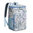 thumbnail image 1 of Tropical Flower and Leaves Insulated Cooler Backpack, Leakproof Waterproof Lunch Backpack for Beach Vacations, Camping, 1 of 6