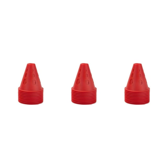 Thinsony 10 Pcs Largement Utilisées Pile de Patinage à Roulettes Coupe-Vent Creuse pour Installation Rapide Rouge 3 Ensembles