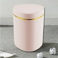 thumbnail image 2 of Small Trash Can with Lid, Mini Trash Can for Bathroom, Office and Bedroom, Small Bathroom Garbage Can with Swing Top, Compact Waste Basket for Desk, Dorm & Home, Pink - Xuniizn, 2 of 7