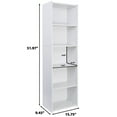 ZENSTYLE 5 Tier Decorative Bookcase Storage Shelves for Bedroom & Home