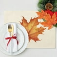 thumbnail image 1 of wycnly Thanksgiving Decorative Placemat Potholder Orange Flax 45x30cm Stable Tabletop Oil-Absorbent Easy Clean Durable, 1 of 6