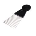 thumbnail image 4 of Peine de salón de dientes anchos de metal Afro Hair Pick Peine Insert Detangle Hairbrush Sywqhk Cuidado Belleza, 4 of 7