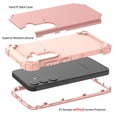 thumbnail image 2 of Dteck Case for Samsung Galaxy S24 FE,Three Layer Heavy Duty Shockproof Hybrid Hard Plastic Bumper Soft Silicone Rubber Drop Protective Cover Case for Galaxy S24 FE ,Rosegold, 2 of 5