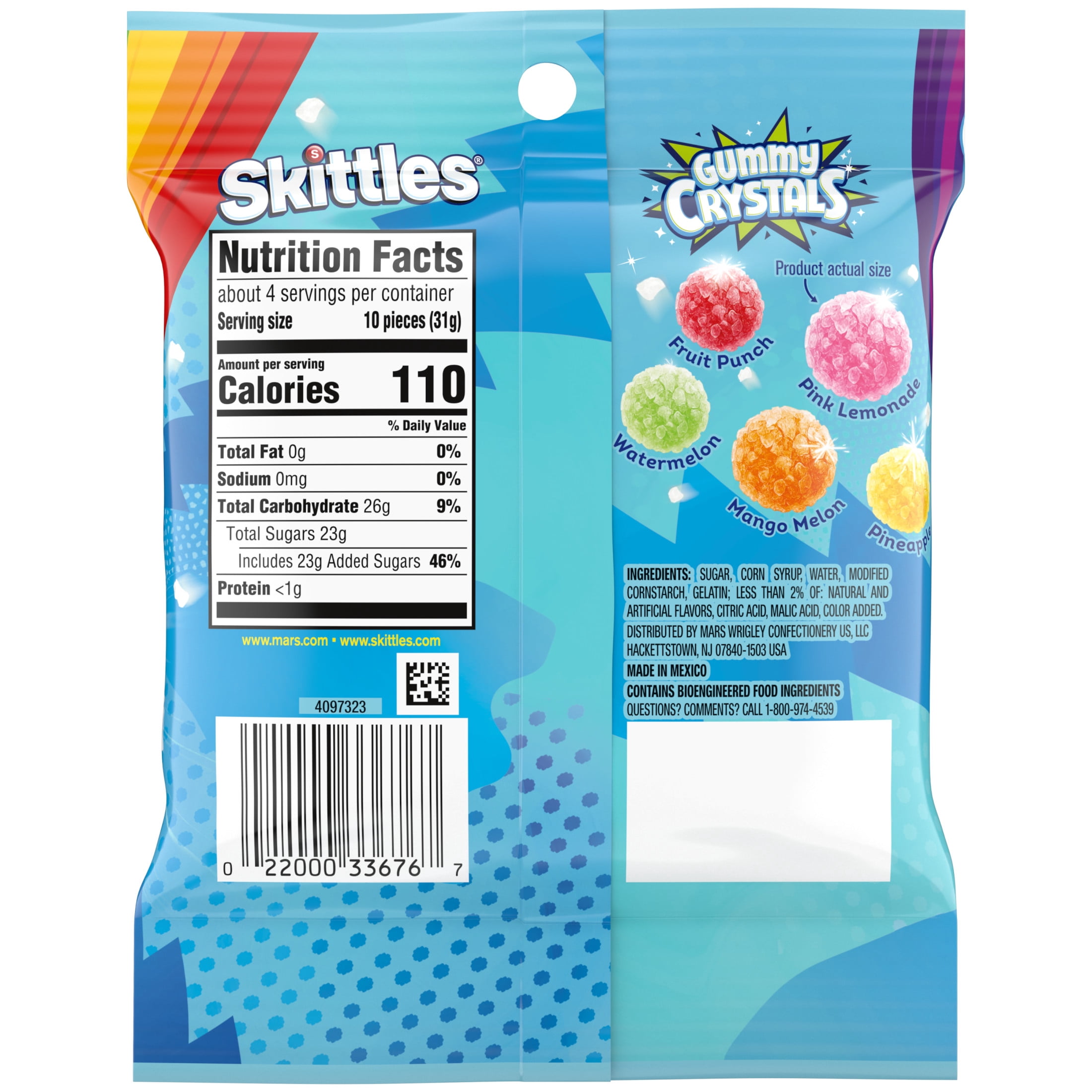 SKITTLES CRYSTALS TROPICAL