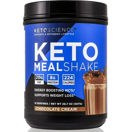 Keto Science Meal Shake, Ketone Drink, Chocolate, 20.7 oz., 14 servings