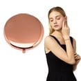 thumbnail image 1 of Pocket Makeup Small Portable Small Round Makeup Hand Metal Cosmetics 1 Compact Makeup,Gold Mothers Day Makeup Magnifying Glass, 1 of 9