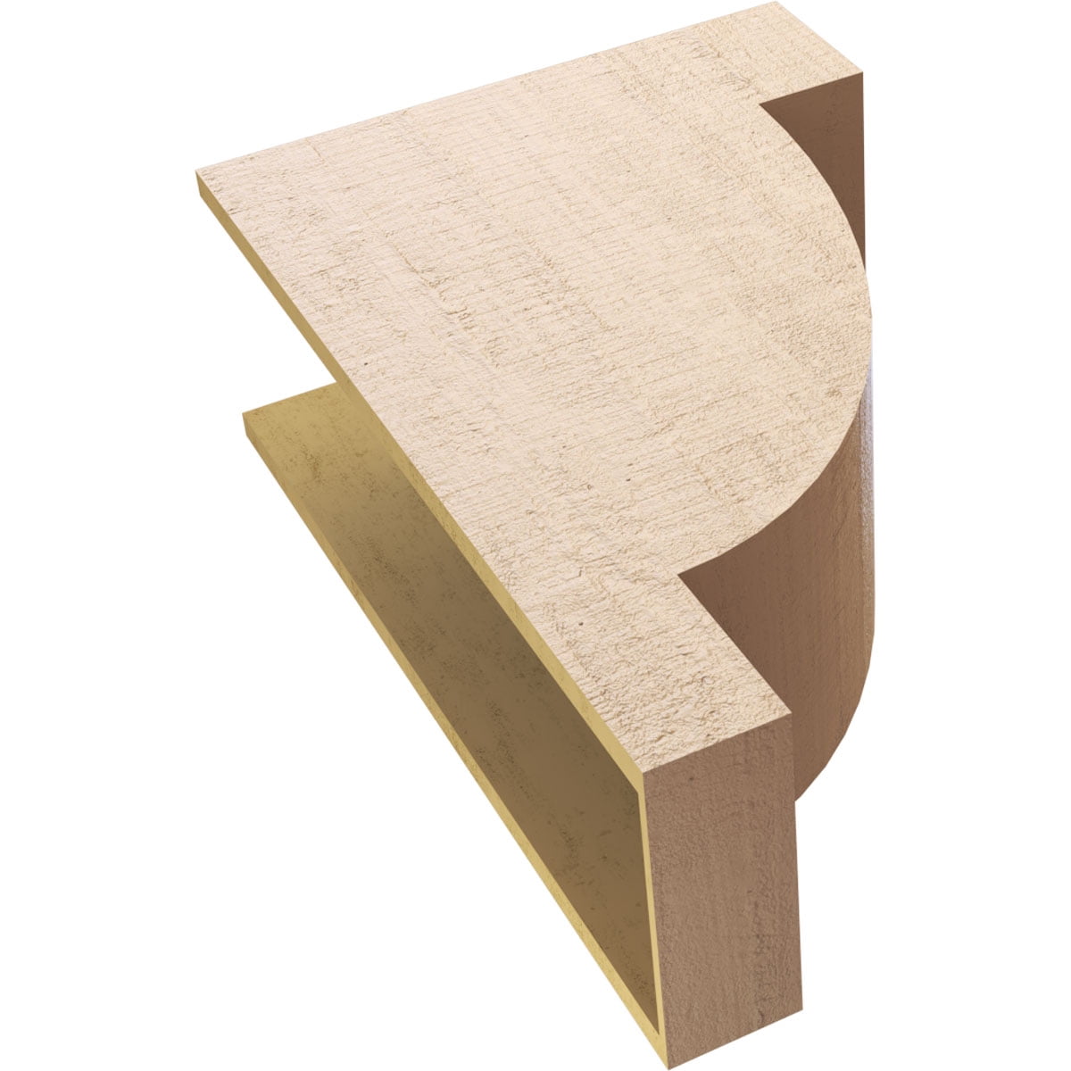 11"W x 22"D x 33"H Classic Alpine Rough Cedar Woodgrain TimberThane Corbel, Primed Tan