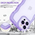 thumbnail image 3 of for iPhone 15 Case Wavy Edge Clear Back Design, Anti-Slip Grip Cute Wave Curly Frame Shape Shockproof Soft TPU & Hard Bumper Protective Phone Case Cover for Women Girls, Pink, 3 of 12