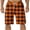 Orange-A, variant on Penkiiy Men's Plaid Graphic Print Drawstring Waist Swim Trunks Beach Shorts Swimwear M Purple