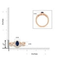 thumbnail image 5 of ANGARA Natural Blue Sapphire and Diamond Crossover Bridal Set in 14K Rose Gold for Women (Size-7x5mm) | September Birthstone, Anniversary, Jewelry Gift for Women | Natural Blue Sapphire Ring, 5 of 10