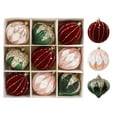 thumbnail image 2 of FeiFu 3.14in Irregular Christmas Balls Shapes Colorful Painted Designs Lightweight for Christmas Tree Hanging and Holiday Festive Decor, 2 of 6