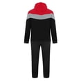 thumbnail image 3 of guisaled Men Tracksuit Set 2 Piece Athletic Colorblock Sports Casual Sweatsuit Pullover Hooded Shirts Drawstring Sweatpants Suit, 3 of 6