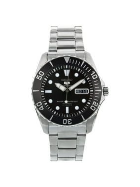 Men's 5 Automatic SNZF17K Silver Stainless-Steel Plated Self Wind Fashion Watch