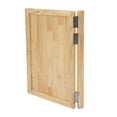 thumbnail image 3 of 23.6"x35.4" Single Swinging Door, Square Cafe Saloon Swing Door with 3 Hinges,1.37in Thick Solid Wood Partition Door for Hallway Kitchen Bar Pub Shop (Log Color), 3 of 24