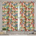 thumbnail image 2 of Ambesonne Geometric Valance & Curtain, Japanese Interlocking, 55"x45", Multicolor, 2 of 6