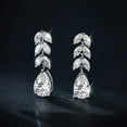 thumbnail image 5 of S925 Silver 1.6 Carat*2 Full Moissanite Drop Earrings Teardrop Marquise Leaf-shaped Diamond Earrings Elegant Luxury Temperament Fashion Party Gift For Girlfriend Engagement Wedding Birthday Gift, 5 of 7