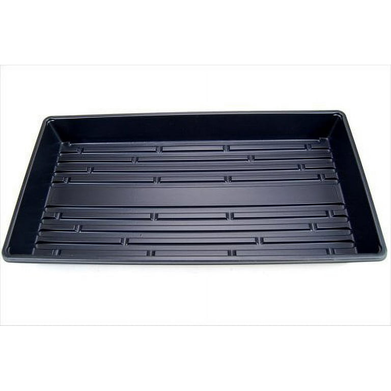 Plant Germination Drip Trays - Pack of 5-10 by 10 Black Plastic  Greenhouse Growing Trays with No Drain Holes - for Seedlings, Microgreens