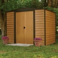 thumbnail image 6 of Arrow Storage Products 8 x 6 ft. Double Door Metal Storage Shed, Brown and Black, 6 of 8