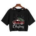 thumbnail image 4 of Ropa de Navidad, camiseta de reno, leopardo, árbol, Tops cortos de Feliz Navidad, camiseta de Harajuku gótico para mujer, camiseta de Año Nuevo, 4 of 4