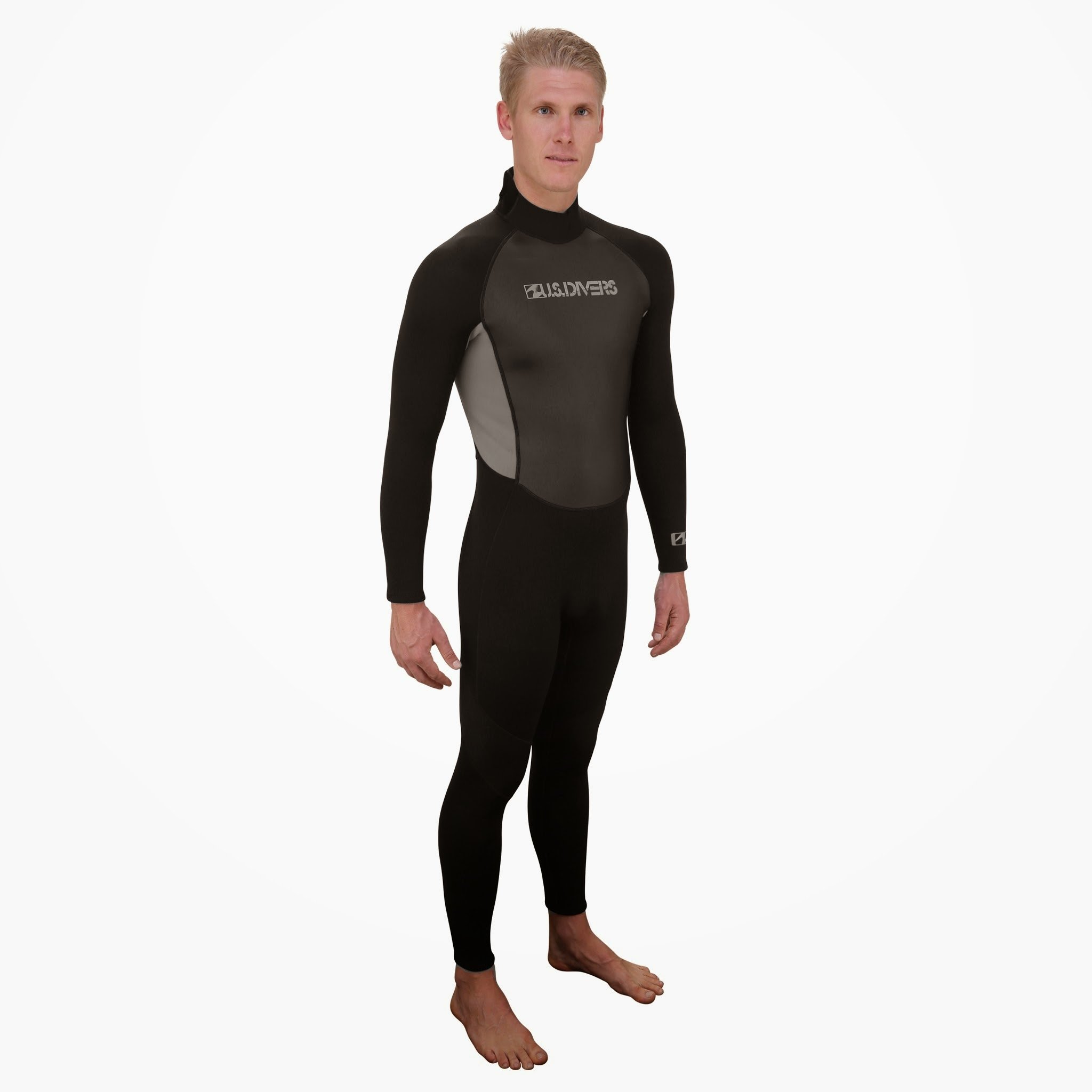 US Divers Mercury Adult Full Wetsuit, Black/Gunmetal, Size Small - image 3 of 5