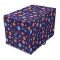thumbnail image 1 of Space Dog Crate Cover, Design of Colorful Circular Planets Cosmic Items, Easy to Use Pet Kennel Cover for Medium Large Dogs, 35" x 23" x 27", Indigo Multicolor, by Ambesonne, 1 of 6