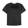 thumbnail image 2 of Mitchell & Ness Mens Pinstripe Jersey, mnnblck, XL, 2 of 2