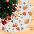 thumbnail image 3 of FMSHPON Autumn Leaves Floral Xmas Christmas Tree Skirt Stand Mat for Holiday Party Decoration Indoor Outdoor 48 inches, 3 of 6