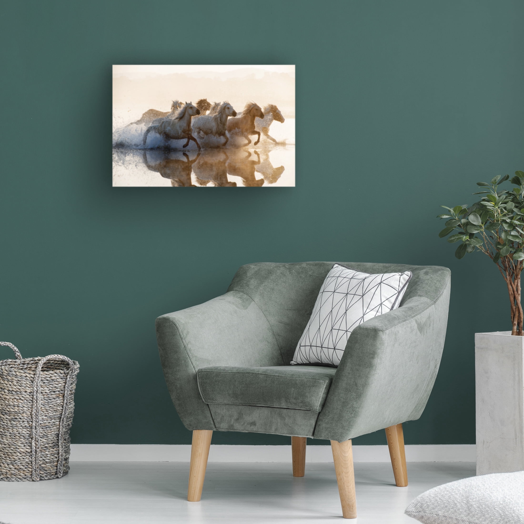 Trademark Fine Art Summer2016 Horses Canvas Wall Art