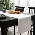 thumbnail image 4 of White Cotton Linen Table Runner 18 x 72 inch Pure White Solid Color Simple Minimalism Art Non-slip Rectangular Dining Table Decor for Wedding Party Holiday Dinner, 4 of 8