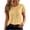 Yellow, variant on Dpjklzsn Women's Pintuck Short Sleeve Blouse, Half Button Crewneck Shirt with Pleated Front for Casual Summer Wear